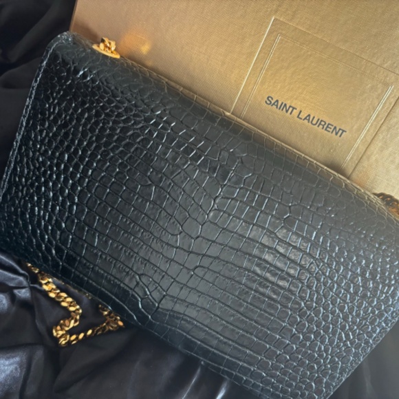 AUTHENTIC eYSL KATE MEDIUM TASSEL IN CROCODILE-EMBOSSED LEATHER box - Picture 4 of 5